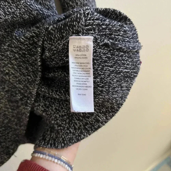 Tahari Roll Neck Sweater | Black Heathered Effect | Medium Large - Picture 6 of 8